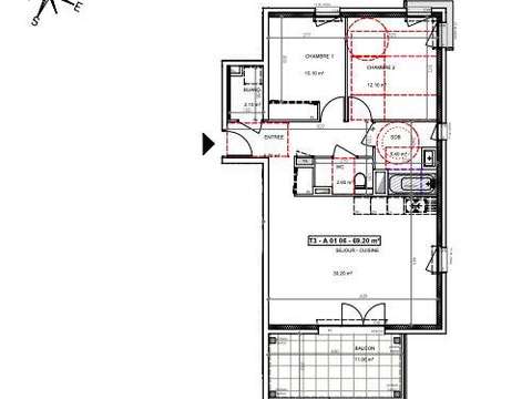 Vente appartement 3 pièces Saint-Paul-de-Varces 38