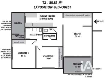 Vente appartement 3 pièces Vente appartement 3 pièces