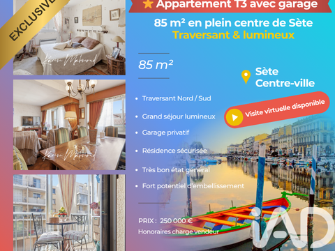 Vente appartement 3 pièces Sète 34