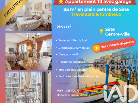 Vente appartement 3 pièces Sète 34