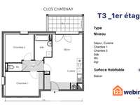 Vente appartement 3 pièces