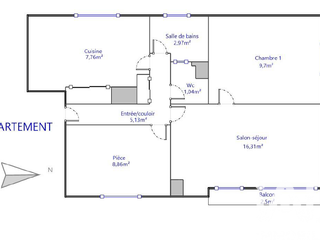 Vente appartement 3 pièces