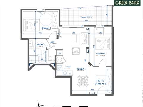 Vente appartement 3 pièces