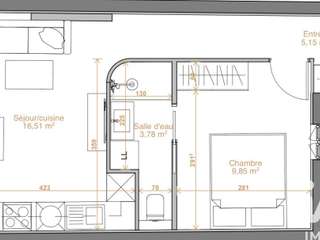 Vente appartement 1 pièce