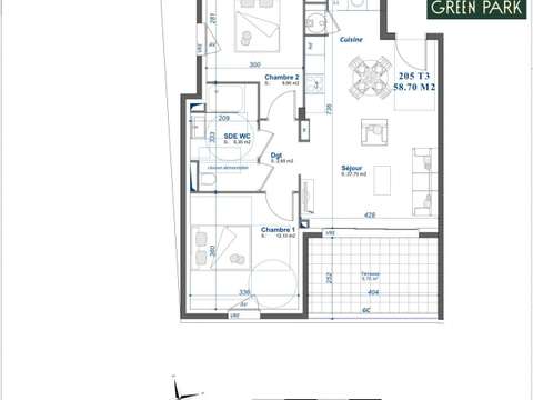 Vente appartement 3 pièces