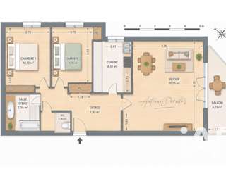 Vente appartement 3 pièces