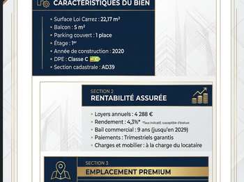 Vente appartement 1 pièce Vente appartement 1 pièce