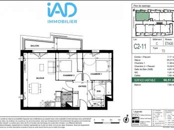 Vente appartement 3 pièces