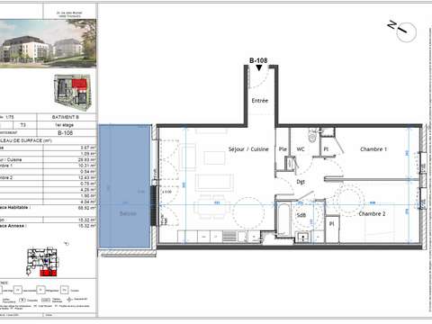 Vente appartement 3 pièces