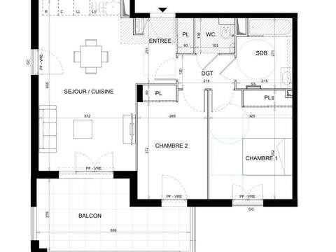 Vente appartement 3 pièces