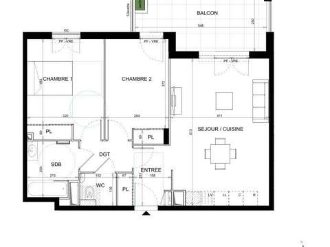 Vente appartement 3 pièces