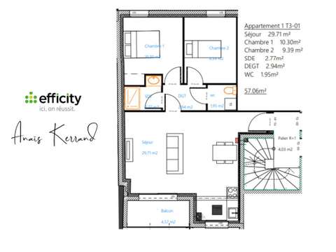 Vente appartement 3 pièces