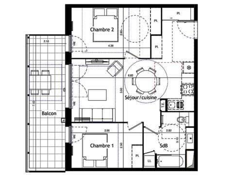Vente appartement 3 pièces Valras-Plage 34