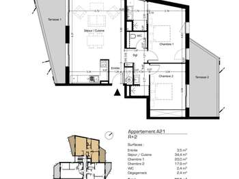 Vente appartement 3 pièces Vente appartement 3 pièces
