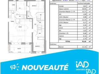 Vente appartement 4 pièces