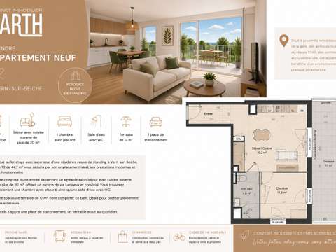 Vente appartement 2 pièces Vern-sur-Seiche 35