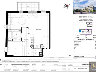 Vente appartement 3 pièces