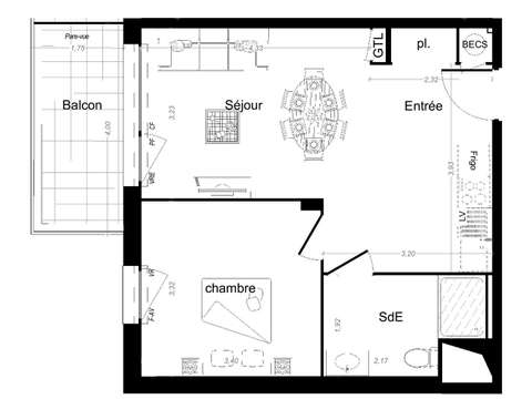 Vente appartement 2 pièces