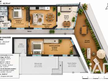 Vente appartement 4 pièces Villeneuve-de-Marsan 40