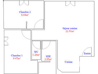 Vente appartement 3 pièces