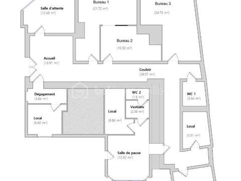 Bureaux et commerces 7 pièces