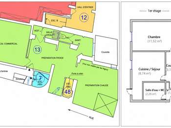 Vente Bureaux et commerces 69 m&sup2;Rouen Vieux-Marché - St Eloi