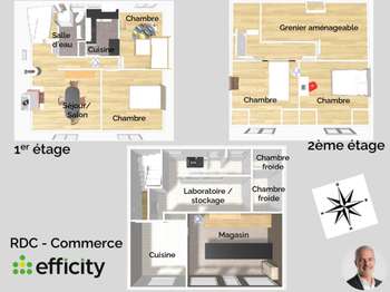 Bureaux et commerces 5 pièces