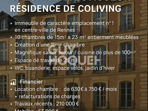 Immeuble 14 pièces Rennes Centre Ville 35