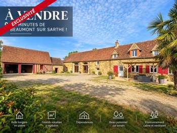 Vente Longère et corps de ferme 6 chambresBeaumont-sur-Sarthe