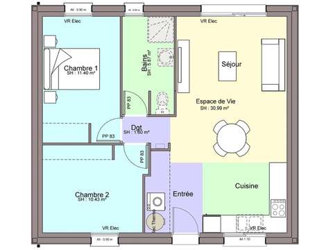 Vente maison 4 pièces Vente maison 4 pièces