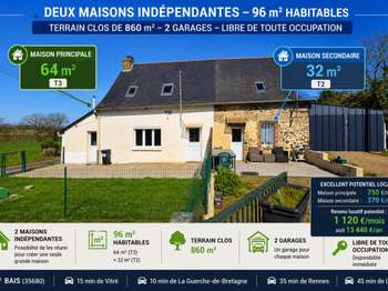 Vente maison 5 pièces Bais 35