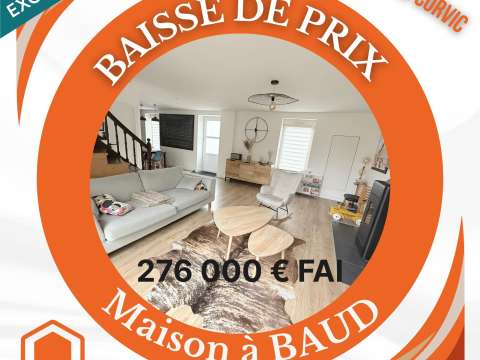 Vente maison 6 pièces Baud 56