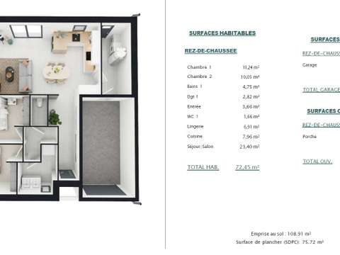 Vente maison 3 pièces