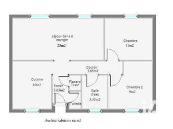 Vente maison 3 pièces