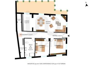 Vente maison 3 pièces