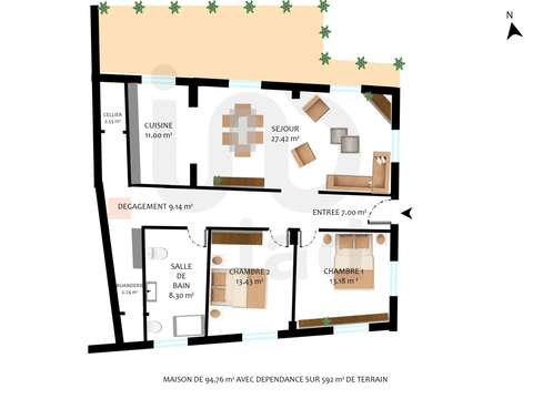 Vente maison 3 pièces Vente maison 3 pièces