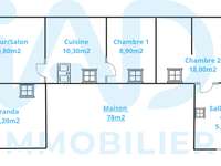 Vente maison 3 pièces