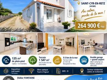Vente maison 5 pièces Bourgneuf-en-Retz 44