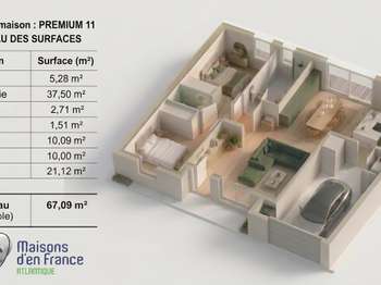 Vente maison 3 pièces