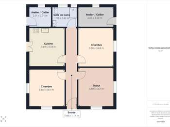 Vente maison 3 pièces