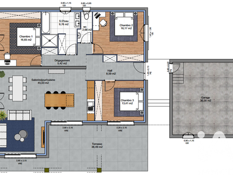 Vente maison 4 pièces