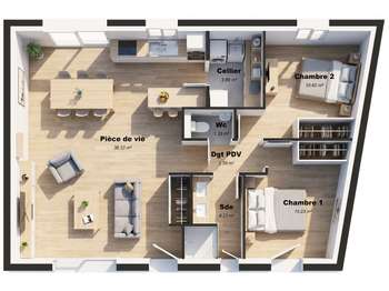 Vente maison 3 pièces Cesson-Sévigné 35