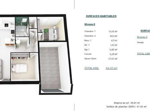 Vente maison 3 pièces