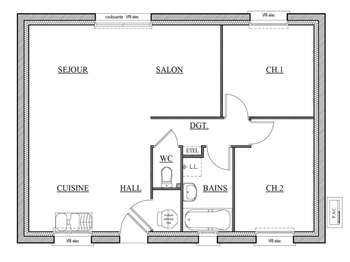 Vente maison 3 pièces