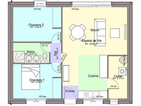 Vente maison 4 pièces