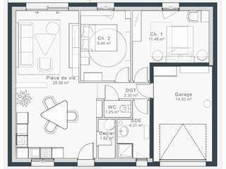 Vente maison 3 pièces