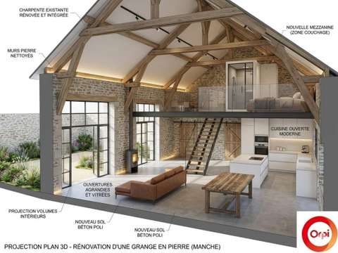 Vente maison 1 pièce Fierville-les-Mines 50