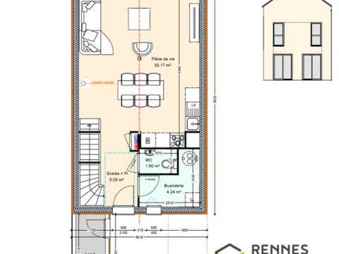 Vente maison 4 pièces Gosné 35