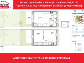 Vente maison 3 pièces