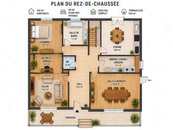 Vente maison 7 pièces
